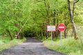 Prohibited the passage to a military unit in a forest, the barrier to entry