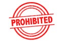PROHIBITED Rubber Stamp Royalty Free Stock Photo