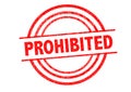 PROHIBITED Rubber Stamp