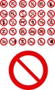 Prohibited signs Royalty Free Stock Photo