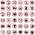 Prohibited Signs Royalty Free Stock Photo