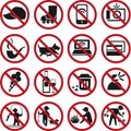 Prohibited signs Royalty Free Stock Photo