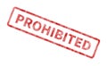 Prohibited Stamp - Red Grunge Seal
