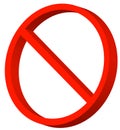 Prohibited symbol Royalty Free Stock Photo