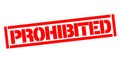 Prohibited typographic stamp Royalty Free Stock Photo