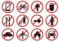 Prohibited vector signs