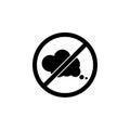 Prohibiting Emissions Carbon Dioxide CO2 Flat Vector Icon Royalty Free Stock Photo