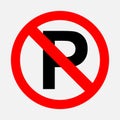 Prohibiting sign, no parking