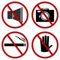 Prohibiting signs.