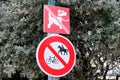 Prohibiting signs prohibited dog sign on access beach sea coast