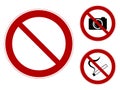 Prohibiting signs Royalty Free Stock Photo