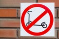 Prohibiting signs for use of public buildings Royalty Free Stock Photo