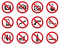 Prohibiting signs vector format