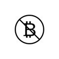 prohibition of bitcoin icon. Detailed set of farm icons. Premium quality graphic design icon. One of the collection icons for