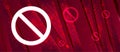Prohibition icon Abstract design bright red banner background Royalty Free Stock Photo