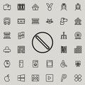 prohibition icon. Detailed set of minimalistic line icons. Premium graphic design. One of the collection icons for websites, web d