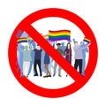 Prohibition lgbt parade, symbol ban, no homosexual rainbow