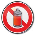 Prohibition and no spray cans Royalty Free Stock Photo