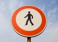 Prohibition of pedestrians Royalty Free Stock Photo