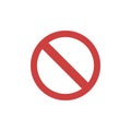 Prohibition, restriction flat icon