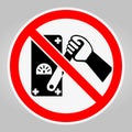 Prohibition Sign Against Tool Usage for Safety Precautions in Workplace Royalty Free Stock Photo