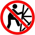 Prohibition Sign Do Not Climb Tower Symbol