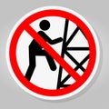 Prohibition Sign Do Not Climb Tower Symbol