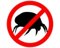 Prohibition sign for house dust mites