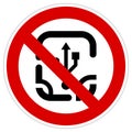 Prohibition sign indicating no external device connection or data transfer through a port Royalty Free Stock Photo
