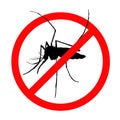 Prohibition sign for mosquitos on