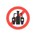 Prohibition sign no drink driving