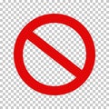 Prohibition Sign, No Symbol; Crossed out Circle Royalty Free Stock Photo