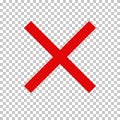 Prohibition Sign, No Symbol; Red Cross