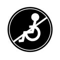 Prohibition sign for people with disabilities