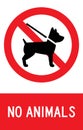 Prohibition sign stop pet dog. CMYK redy to print