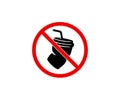 Prohibition sign and symbol, do not litter and don\'t throw away plastic, graphic design