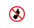 Prohibition sign and symbol, do not litter and don\'t throw away plastic, graphic design