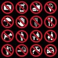 Prohibition signs Royalty Free Stock Photo