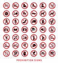 Prohibition signs