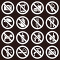 Prohibition signs Royalty Free Stock Photo