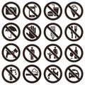 Prohibition signs -  illustration Royalty Free Stock Photo