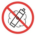 Prohibitory sign vaping Royalty Free Stock Photo