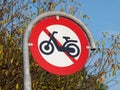 Prohibitory traffic sign Royalty Free Stock Photo