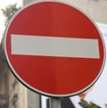 Prohibitory traffic sign Royalty Free Stock Photo