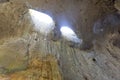 Prohodna cave known as God`s eyes, Bulgaria