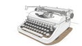Vintage Typewriter Illustration Royalty Free Stock Photo