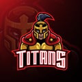 Titans warrior mascot logo design Royalty Free Stock Photo
