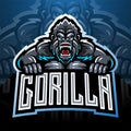 Angry gorilla mascot logo desain Royalty Free Stock Photo