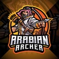 Arabian archer esport mascot logo