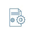 Project agreement line icon concept. Project agreement flat vector symbol, sign, outline illustration.